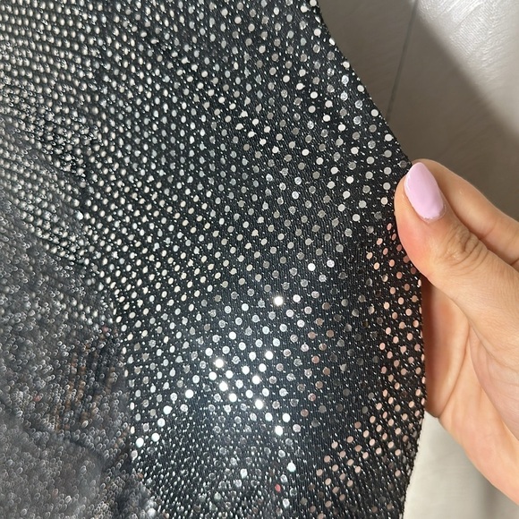 ❤️ 🆕 SILVER DOT SIDE RUCHED DRESS size 3XL - Picture 8 of 8